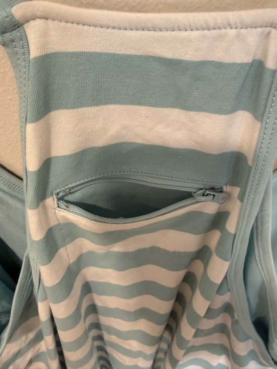 Simply Southern Striped Tank Dress XL Blue White Casual Summer Beach Cover Up - Picture 7 of 10